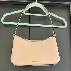 MICHAEL Michael Kors Cream Crescent Shoulder Bag with Gold Hardware